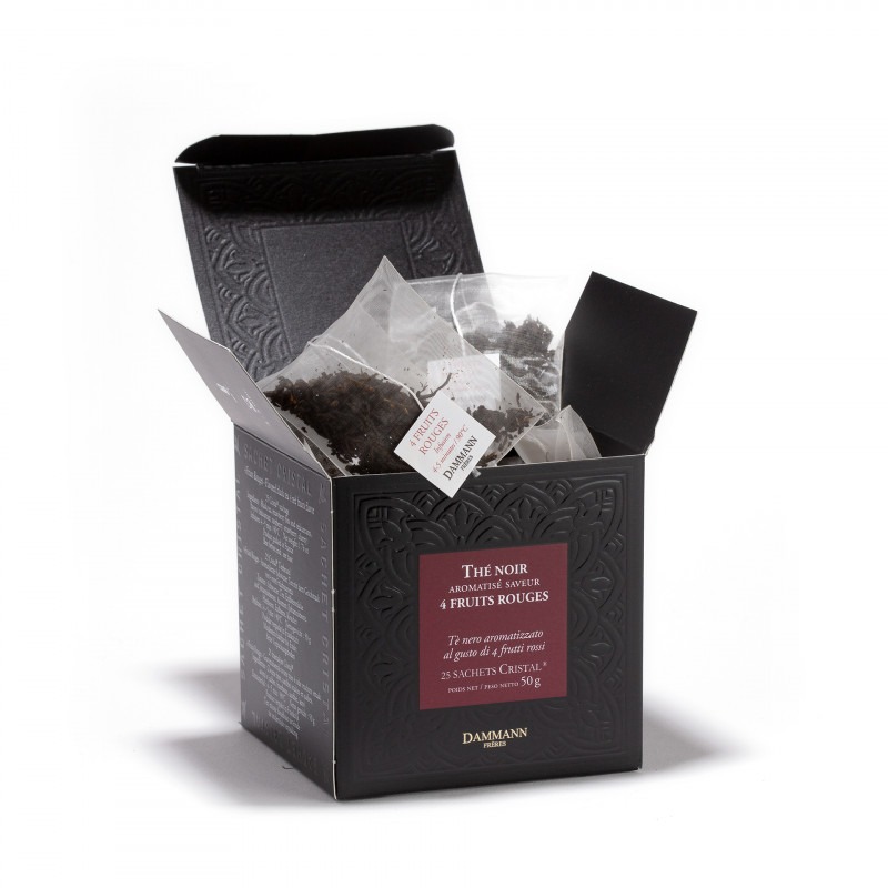 QUATRE FRUITS ROUGES (Thé noir) Boîte 25 Sachets – Image 2