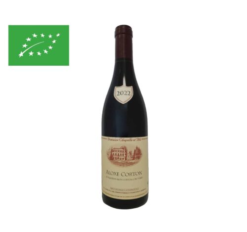Aloxe Corton 2022 du Domaine Chapelle, un vin rouge généreux et opulent qui accompagnera viandes rouges grillées ou en sauce, viandes rôties, fromages...