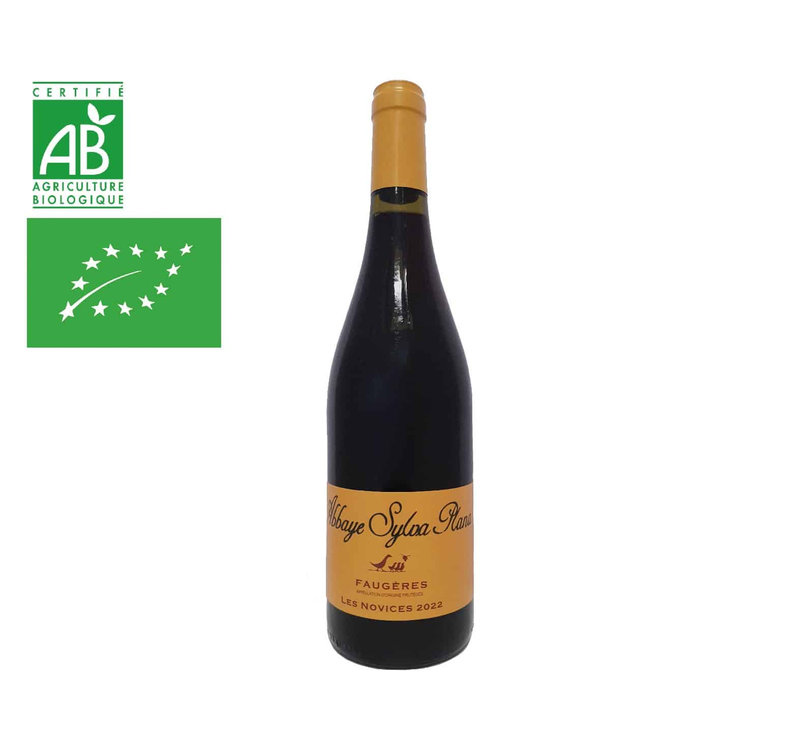 Abbaye Sylva Plana "Les Novices" A.O.P. FAUGÈRES Rouge 2022 Bouteille 75cl
