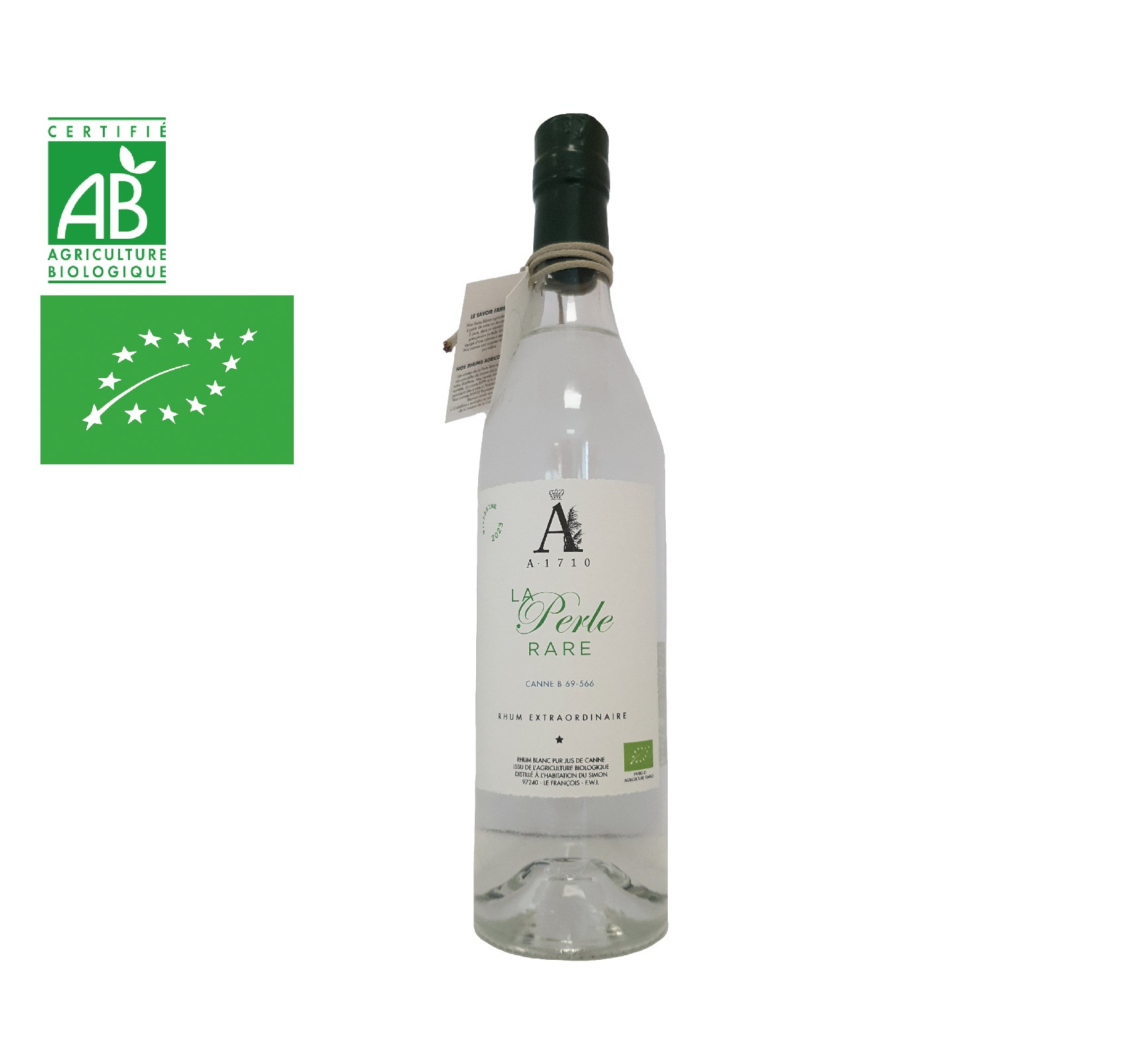 A1710 La Perle Rare (52,9%) Canne Bleue "Millésime 2023" RHUM BLANC AGRICOLE (MARTINIQUE) 70cl