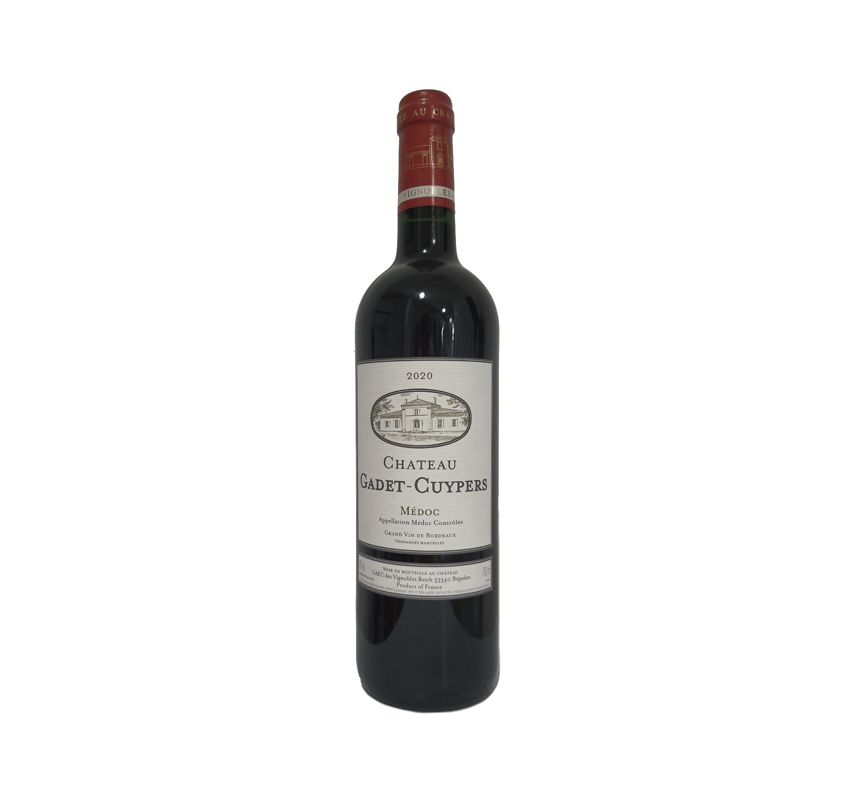 Vignobles Reich "Château Gadet-Cuypers " A.O.C. MÉDOC Rouge 2020 Bouteille 75cl