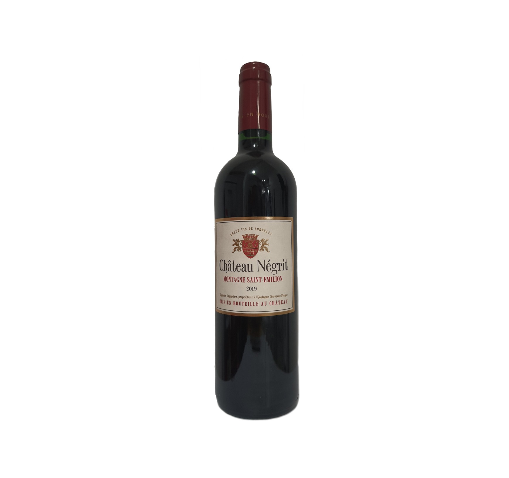 Vignoble Lagardère "Château Négrit" A.O.C. MONTAGNE SAINT-ÉMILION Rouge 2019 Bouteille 75cl