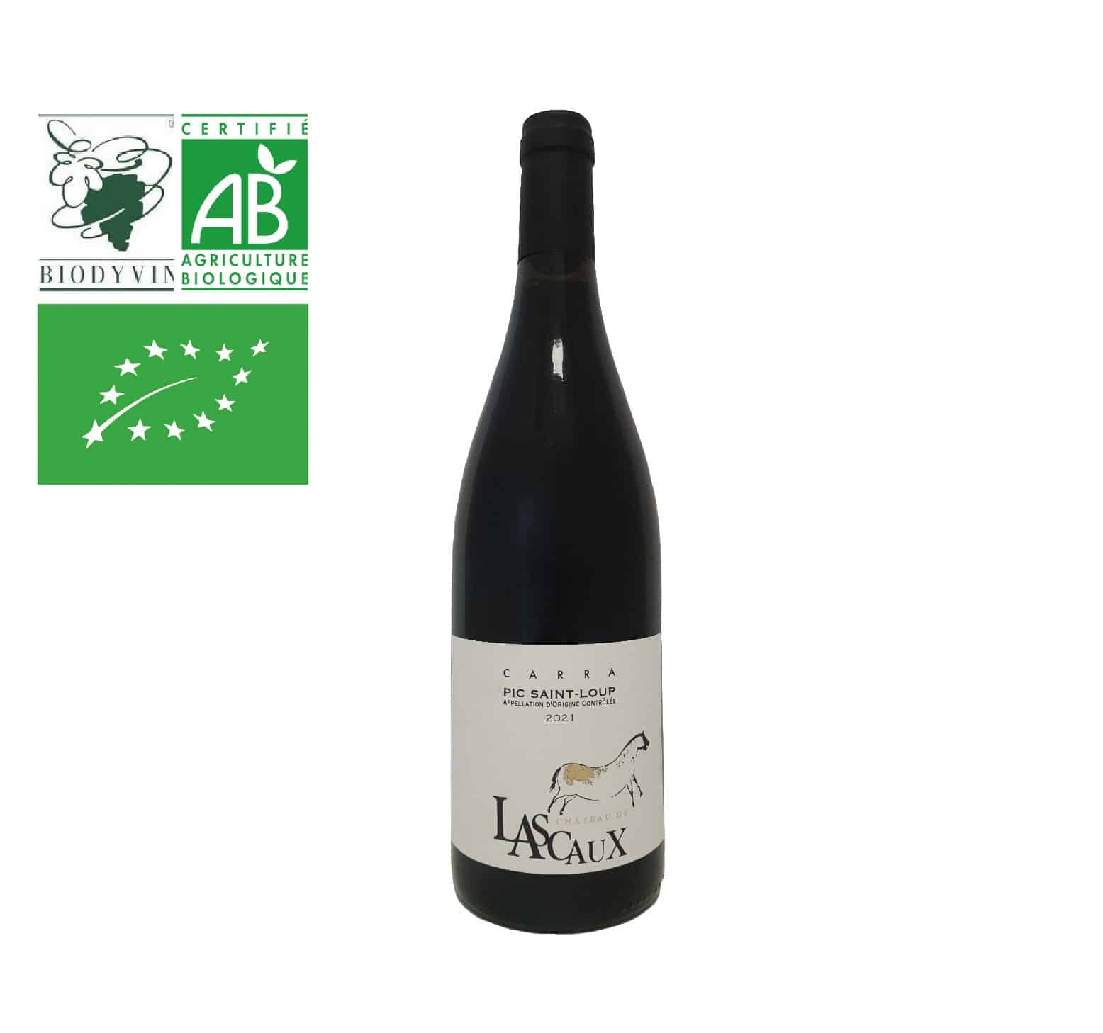 Château de Lascaux "Carra" A.O.C. PIC SAINT-LOUP Rouge 2021 Bouteille 75cl