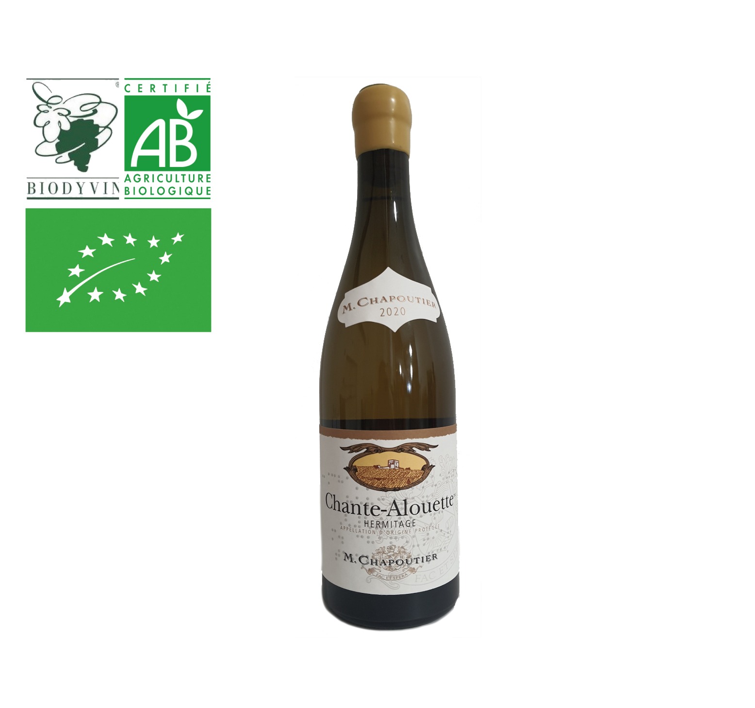 Maison M. Chapoutier "Chante-Alouette" A.O.P. HERMITAGE Blanc 2020 Bouteille 75cl