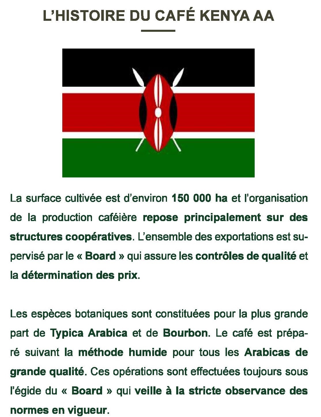 KENYA "LAVE GALLIA AA" (Café Pur arabica) – Image 3