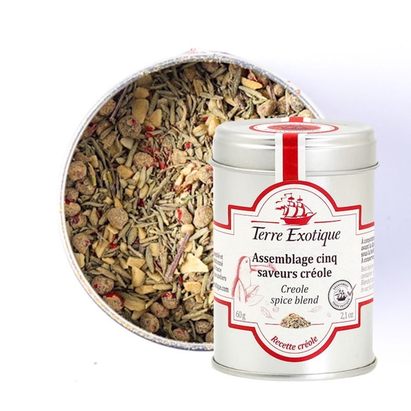 ASSEMBLAGE CINQ SAVEURS CRÉOLES Boite 60g