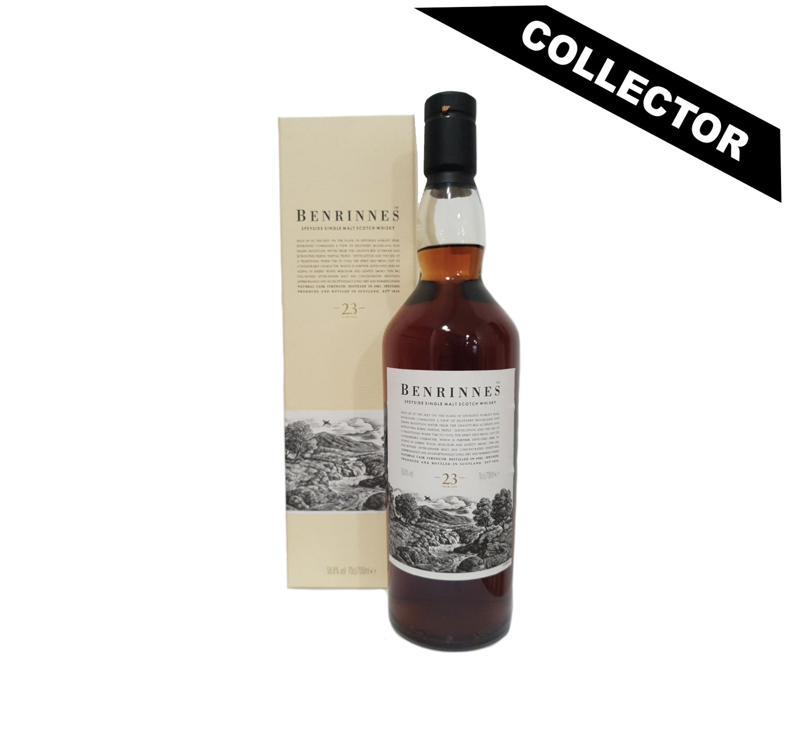 BENRINNES 23 ans 58,8% Cask Strength (Release 2009) Single Malt WHISKY (ÉCOSSE / Speyside) 70cl