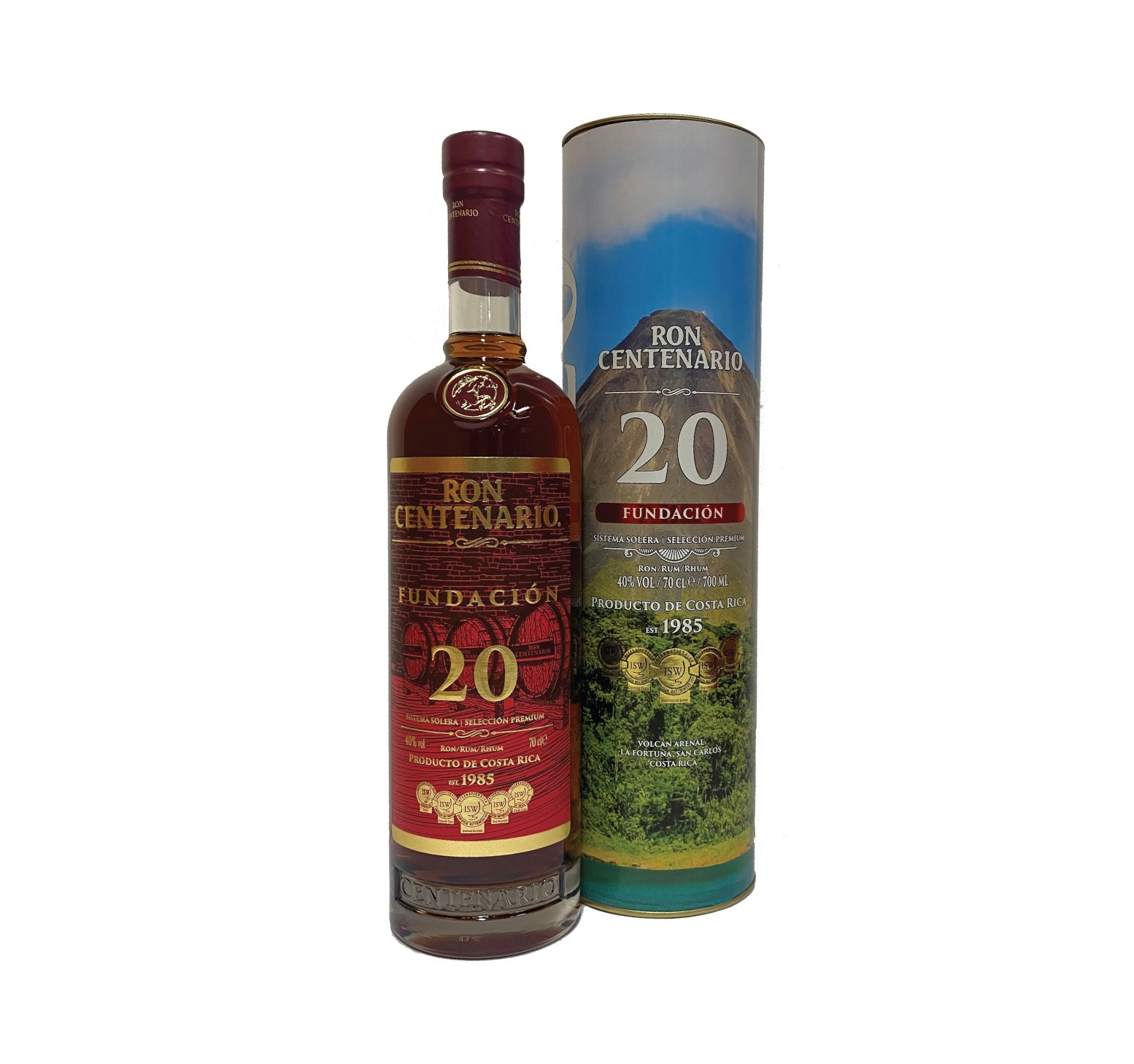 CENTENARIO 20 (40%) Fundacion RON (COSTA RICA) 70cl