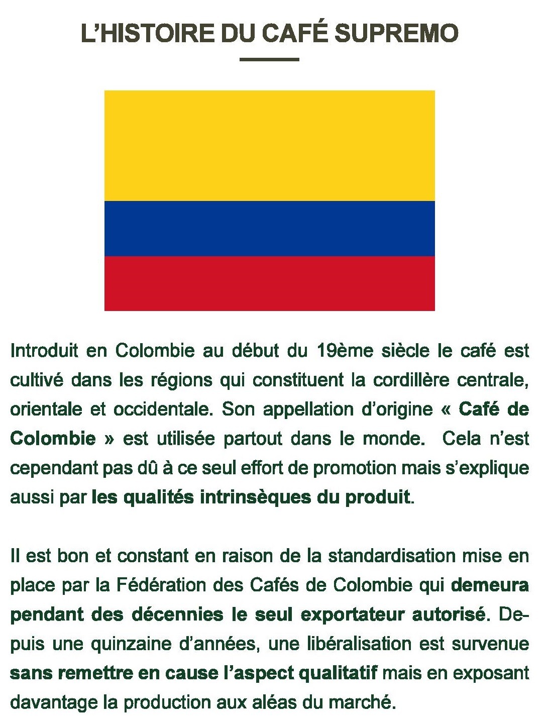 COLOMBIE "HUILA SUPREMO IGP" (Café Pur Arabica) – Image 3