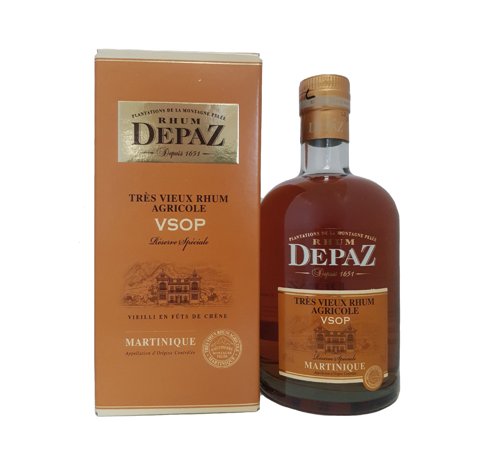 DEPAZ VSOP 45% Réserve Spéciale TRÈS VIEUX RHUM AGRICOLE (MARTINIQUE) 70cl