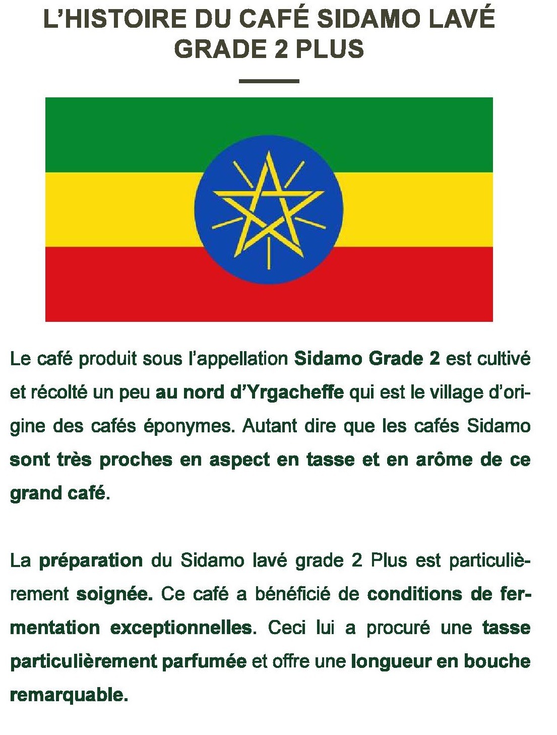 ÉTHIOPIE "MOKA SIDAMO LAVE G2" (Café Pur arabica) – Image 3