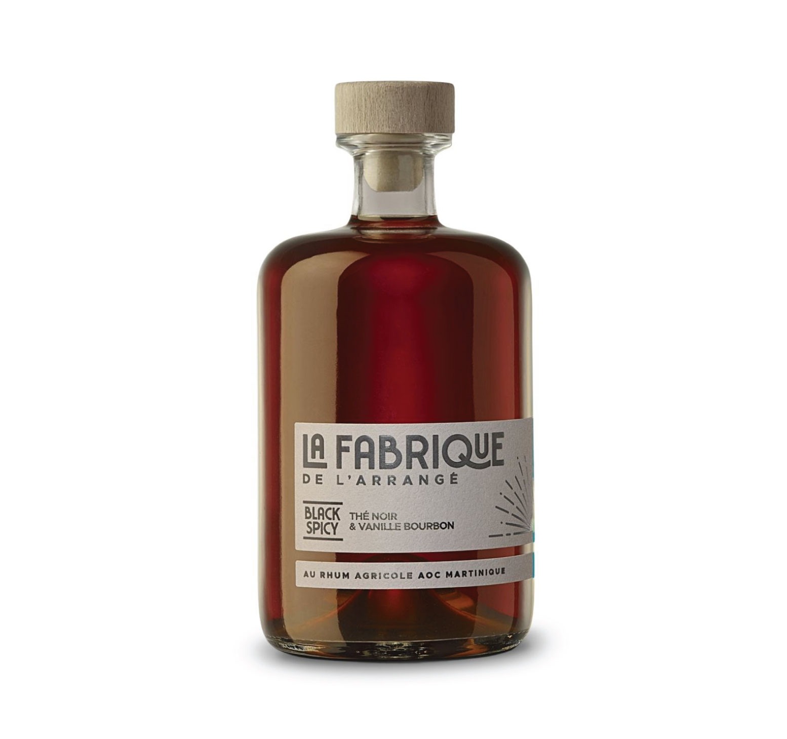 LA FABRIQUE DE L'ARRANGÉ SPICED : BLACK SPICY : THÉ NOIR & VANILLE BOURBON 39% Bouteille 70cl