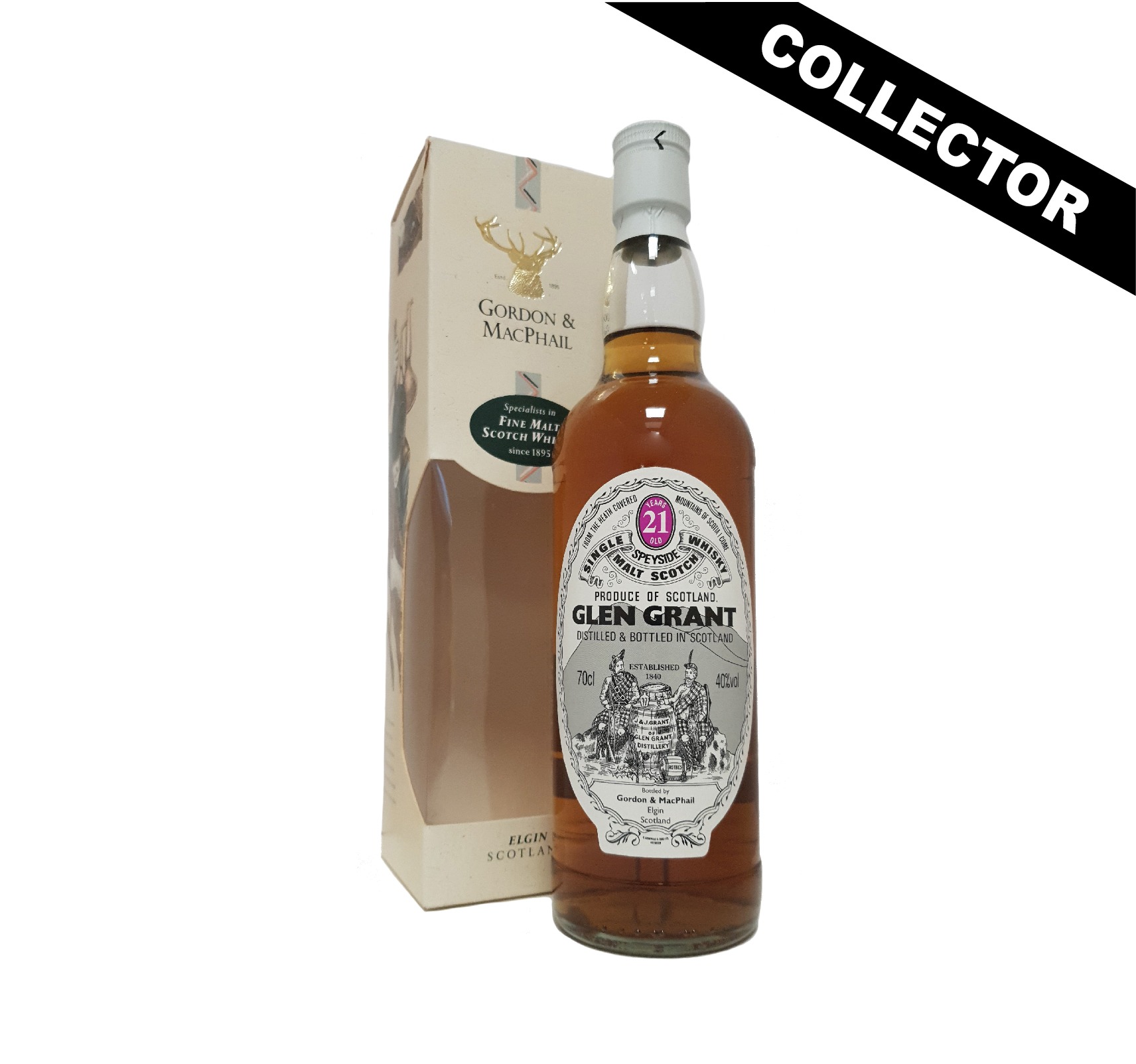 GLEN GRANT 21 ans 40% Gordon & MacPhail Single Malt WHISKY (ÉCOSSE / Speyside) 70cl