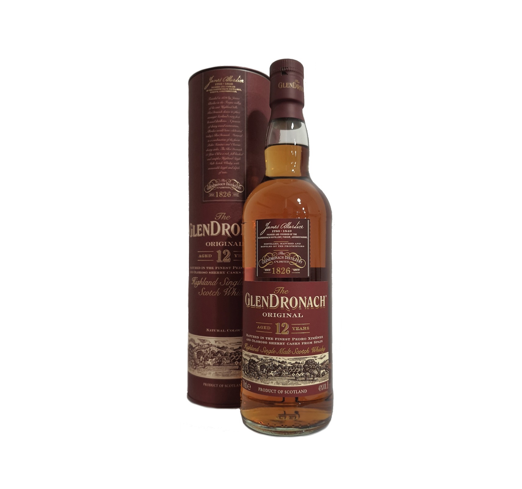 GLENDRONACH 12 ans 43% Original Single Malt WHISKY (ÉCOSSE / Highland) 70cl