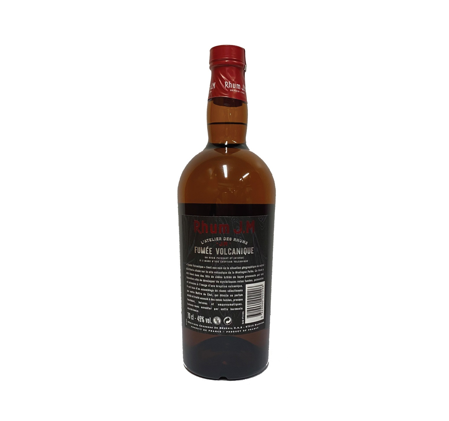 J.M FUMÉE VOLCANIQUE 49% (L'ATELIER DES RHUMS) RHUM AGRICOLE (ANTILLES FRANÇAISES) 70cl – Image 2