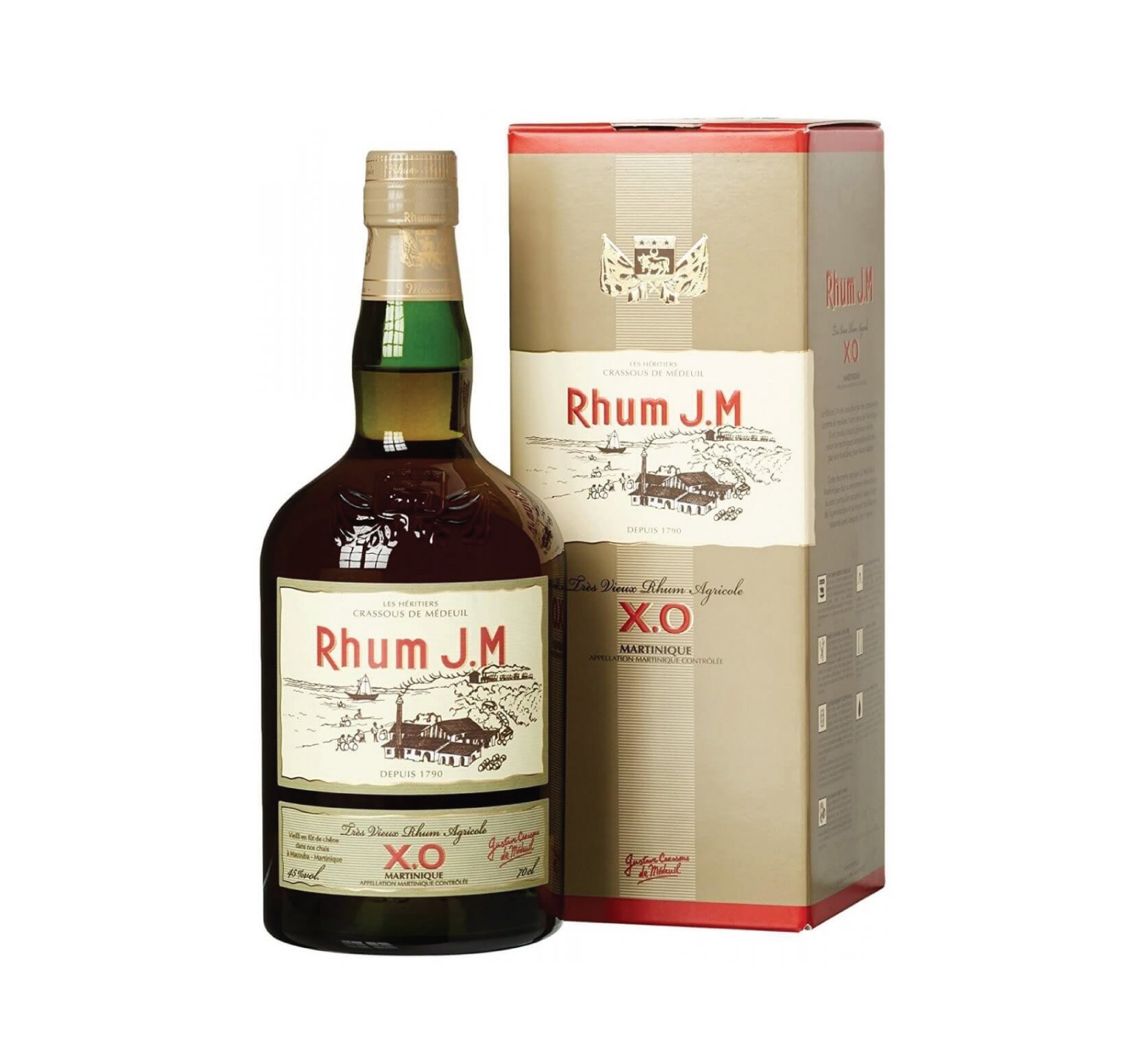 J.M X.O 45% RHUM VIEUX (MARTINIQUE) 70cl