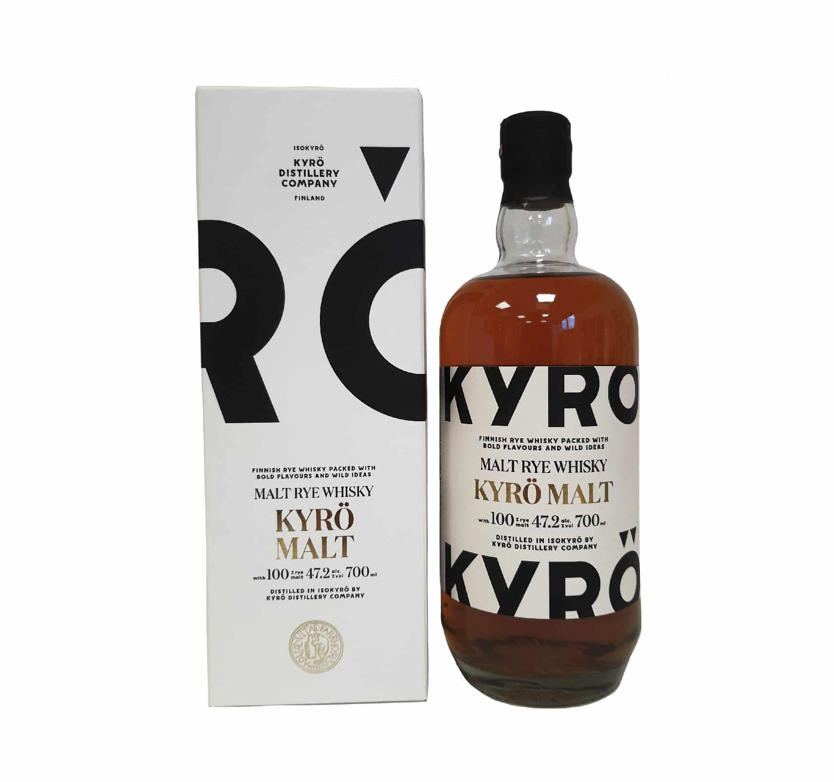 KYRÖ MALT 47,2% Malt Rye WHISKY (FINLANDE) 70cl