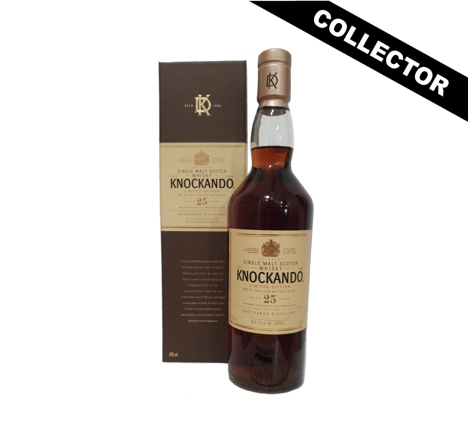 KNOCKANDO 25 ans 43% Release 2011 (Limited Edition) Single Malt WHISKY (ÉCOSSE / Speyside) 70cl
