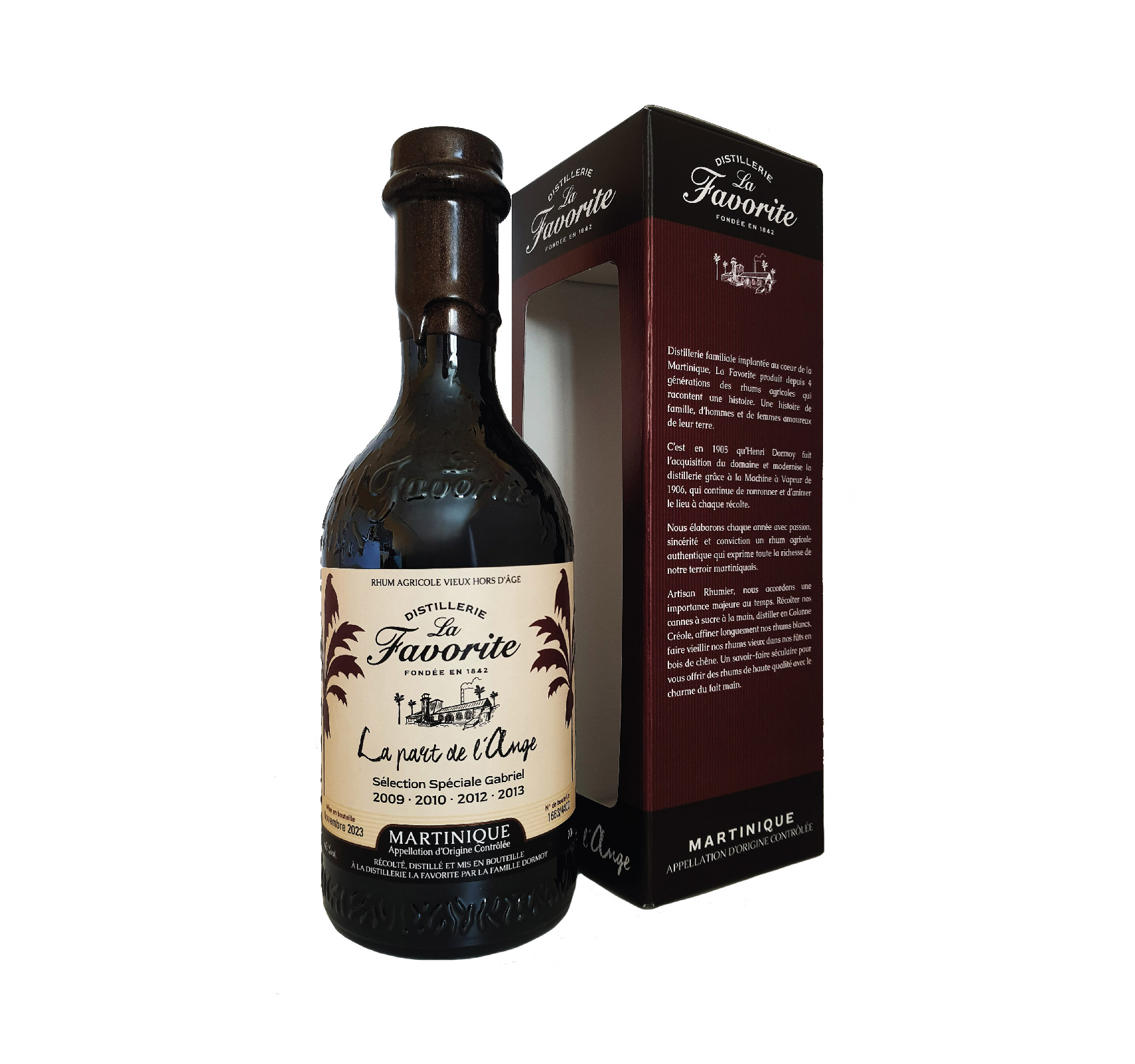 LA FAVORITE La part de l'Ange 43% RHUM VIEUX HORS D'ÂGE (MARTINIQUE) 70cl