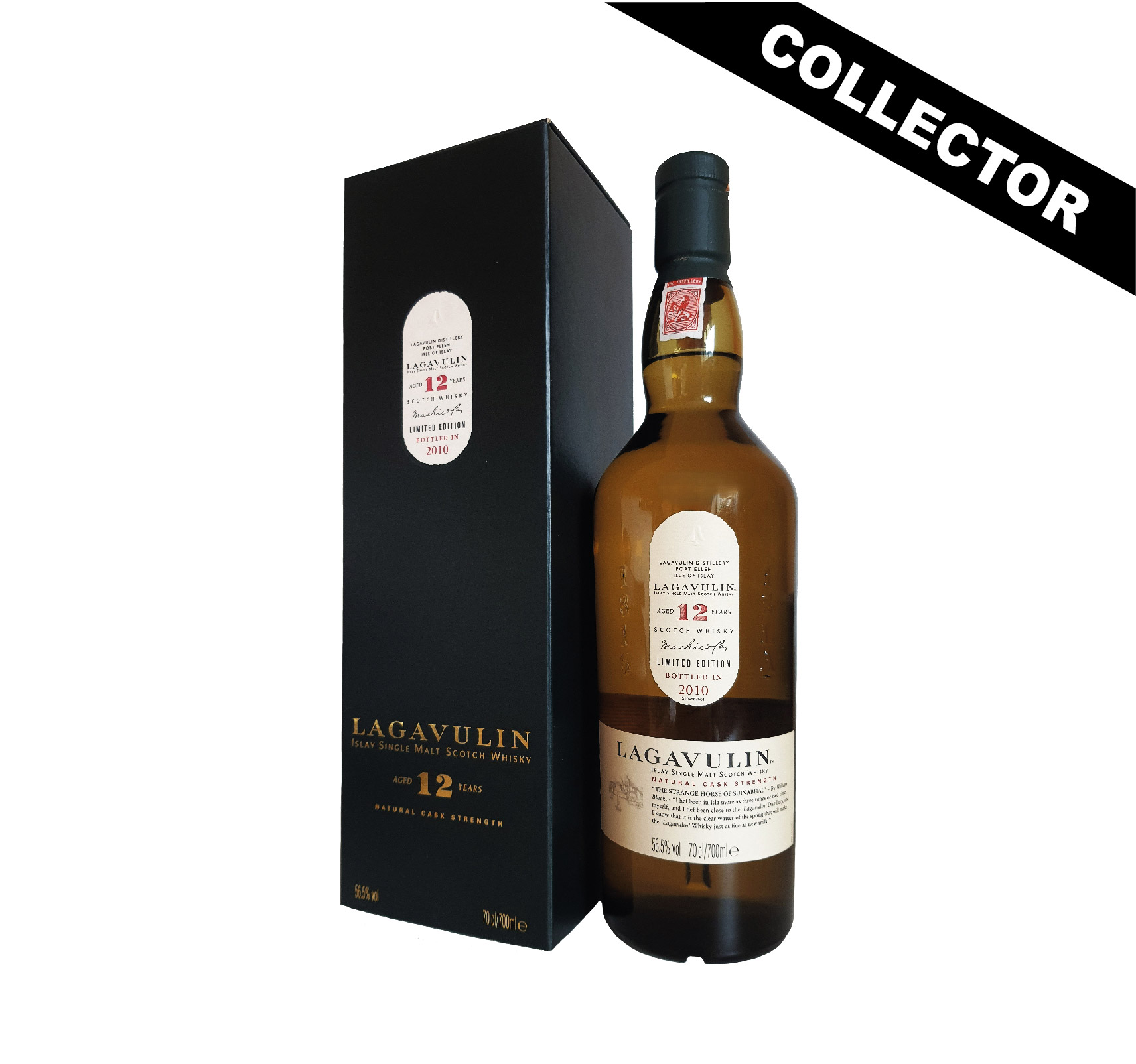 LAGAVULIN 12 ans 56,5% Single Malt WHISKY (ÉCOSSE / Islay) 70cl (Bottled in 2010)