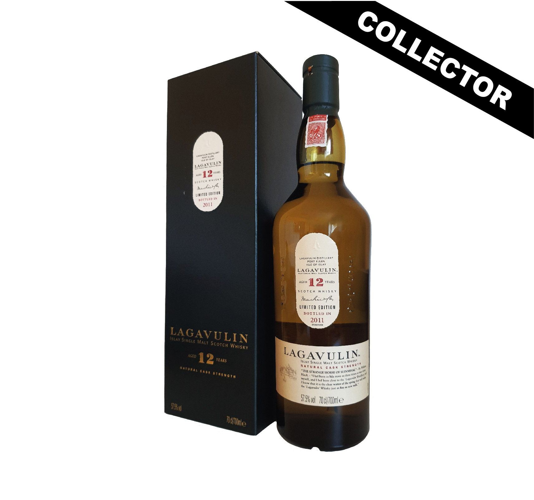 LAGAVULIN 12 ans 57,5% Single Malt WHISKY (ÉCOSSE / Islay) 70cl (Bottled in 2011)