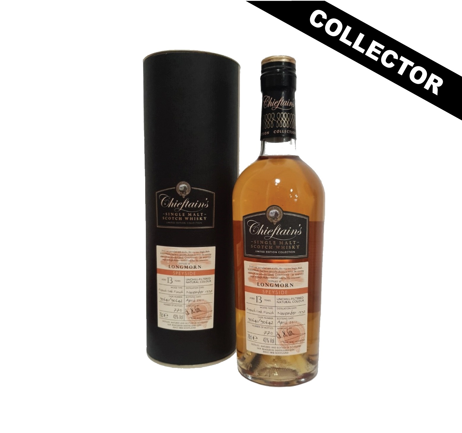 LONGMORN 13 ans 43% Chieftain's Single Malt WHISKY (ÉCOSSE / Speyside) 70cl