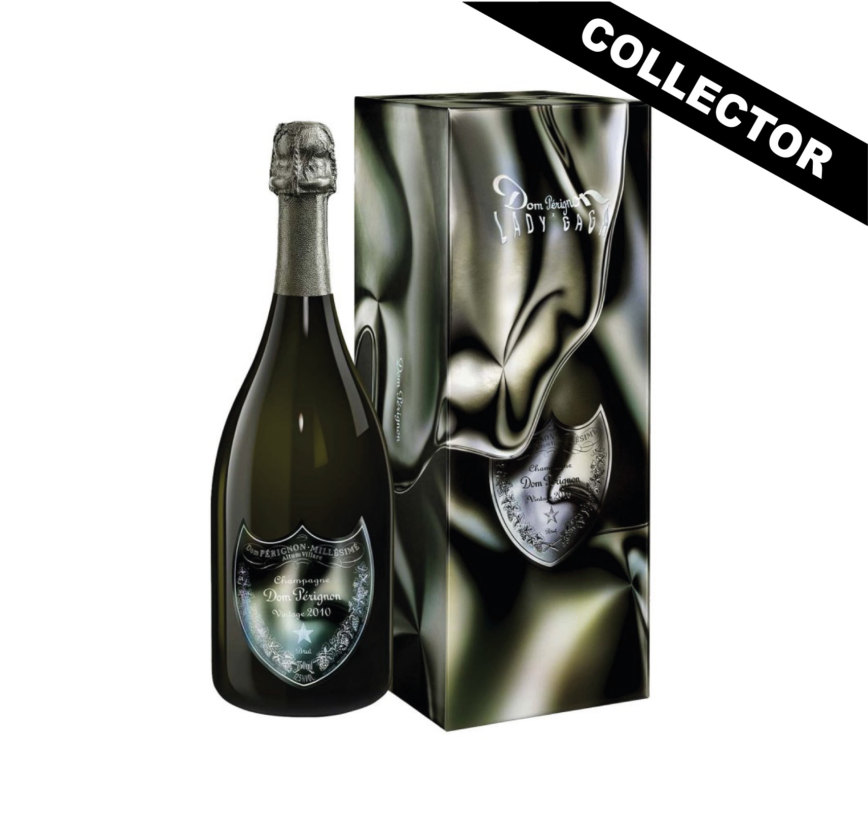 DOM PÉRIGNON "BLANC VINTAGE 2010" Coffret Lady Gaga Édition Limitée 2021 N.M. Champagne Brut 75cl