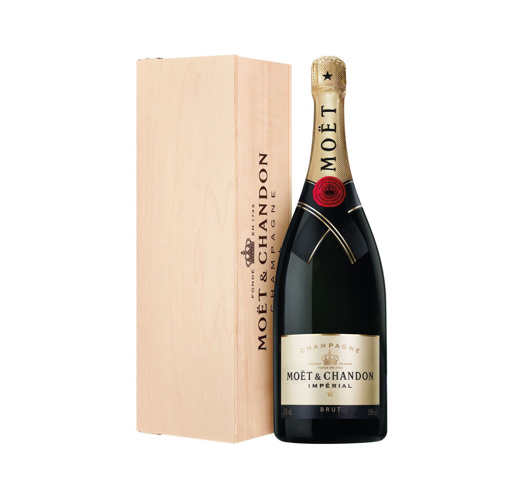 MOËT & CHANDON "IMPÉRIAL" N.M. Champagne Brut Magnum 1,5L en Caisse Bois