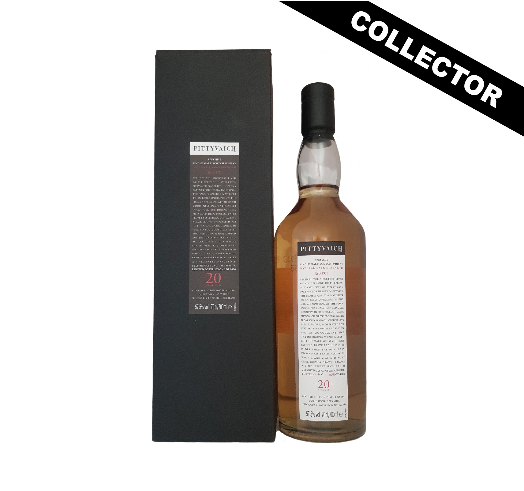 PITTYVAICH 20 ans 1989 (57,5%) Cask Strength Release 2009 Single Malt WHISKY (ÉCOSSE / Speyside) 70cl