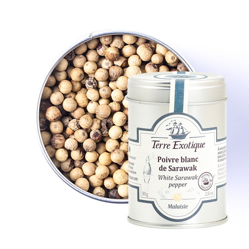 POIVRE BLANC DE SARAWAK IGP (Malaisie) Boite 80g