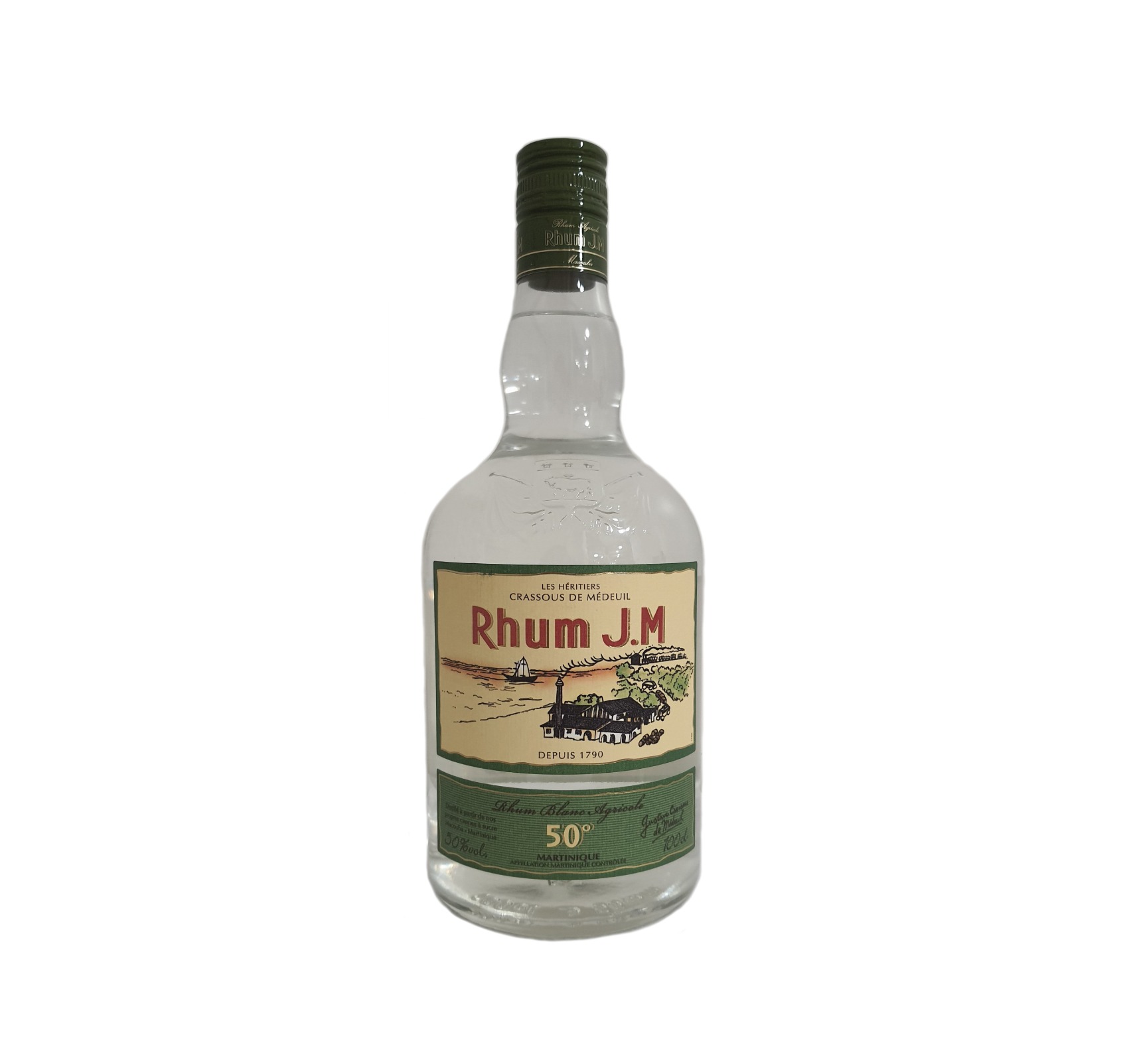 J.M 50% RHUM BLANC AGRICOLE (MARTINIQUE) 1L