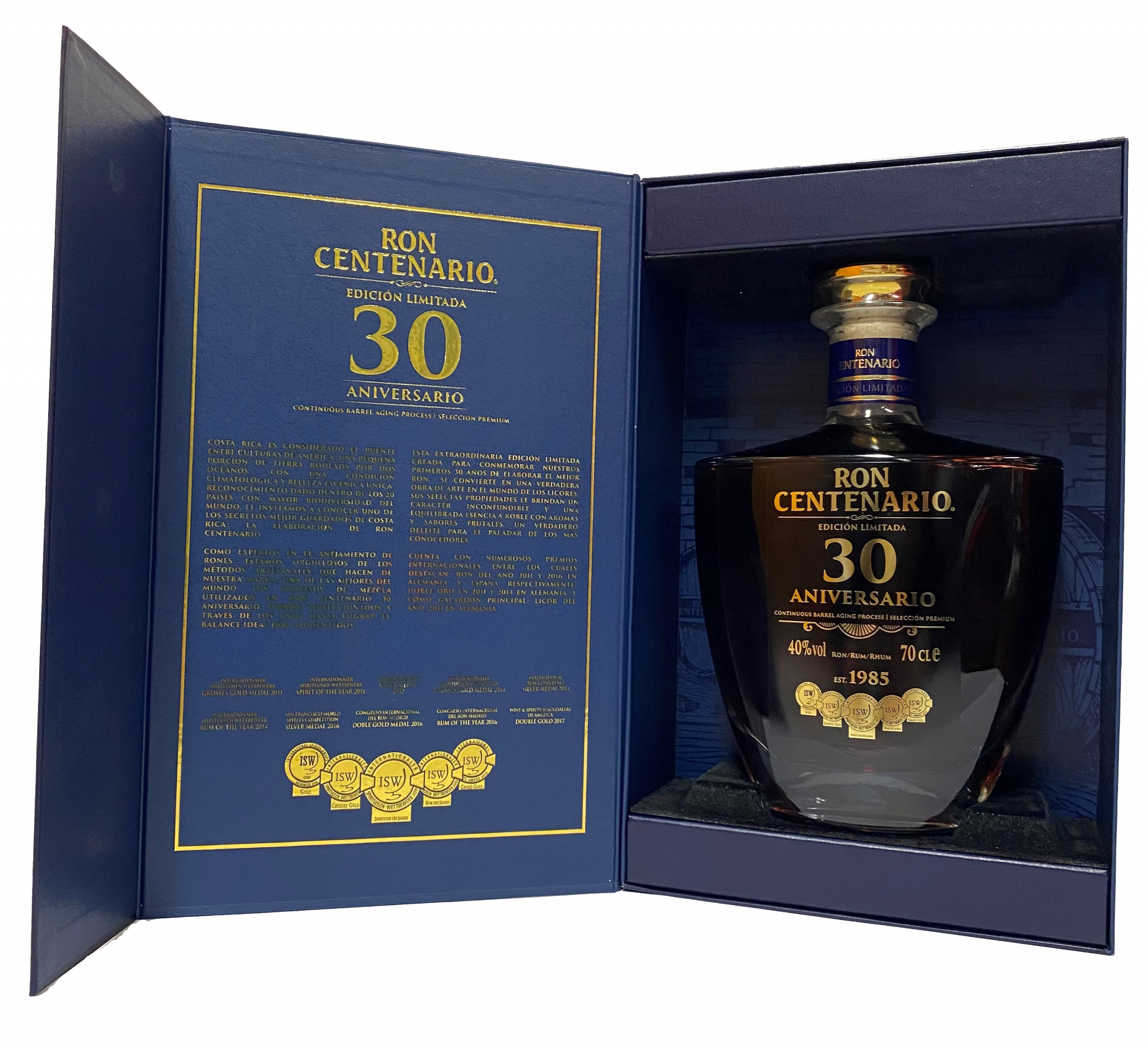 CENTENARIO 30 Aniversario (40%) Édition Limitée RON (COSTA RICA) 70cl – Image 2