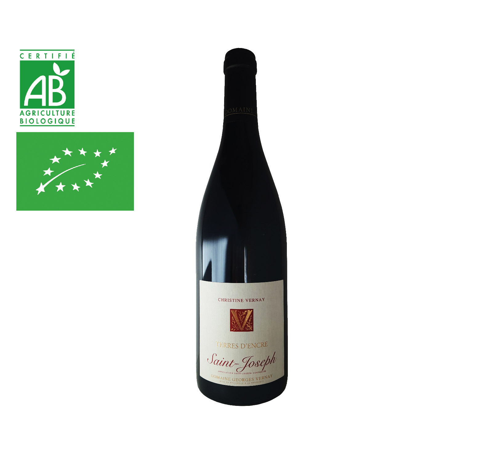 Domaine Vernay "Terres d'Encre" A.O.C. SAINT-JOSEPH Rouge 2023 Bouteille 75cl