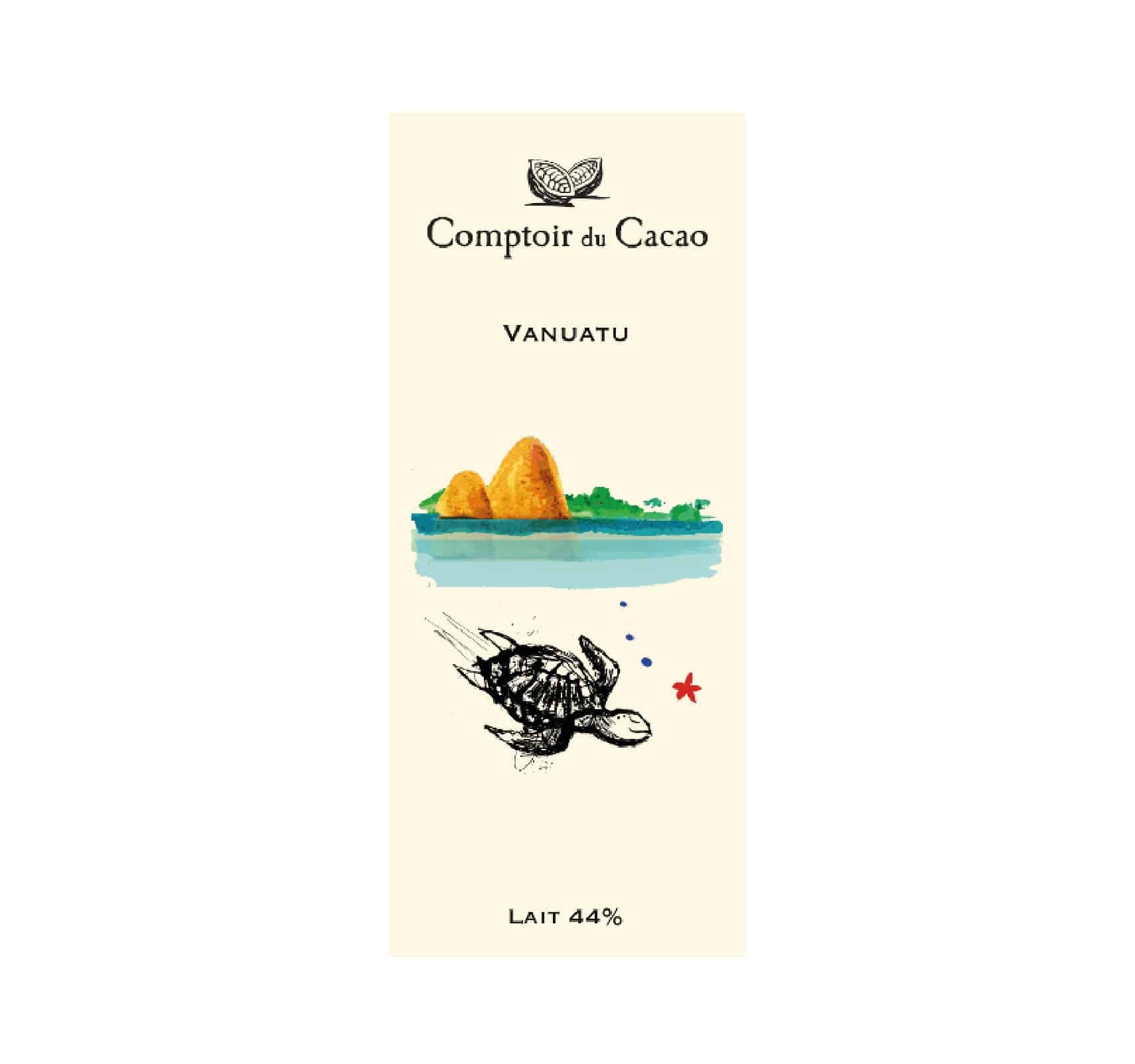 TABLETTE CHOCOLAT LAIT 44% VANUATU 80g