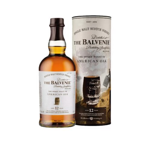 The Balvenie 12 ans The Sweet Toast of American Oak est un whisky fruité. Il révèle des notes de vanille, d'agrumes, d'épices et de chêne brulé.