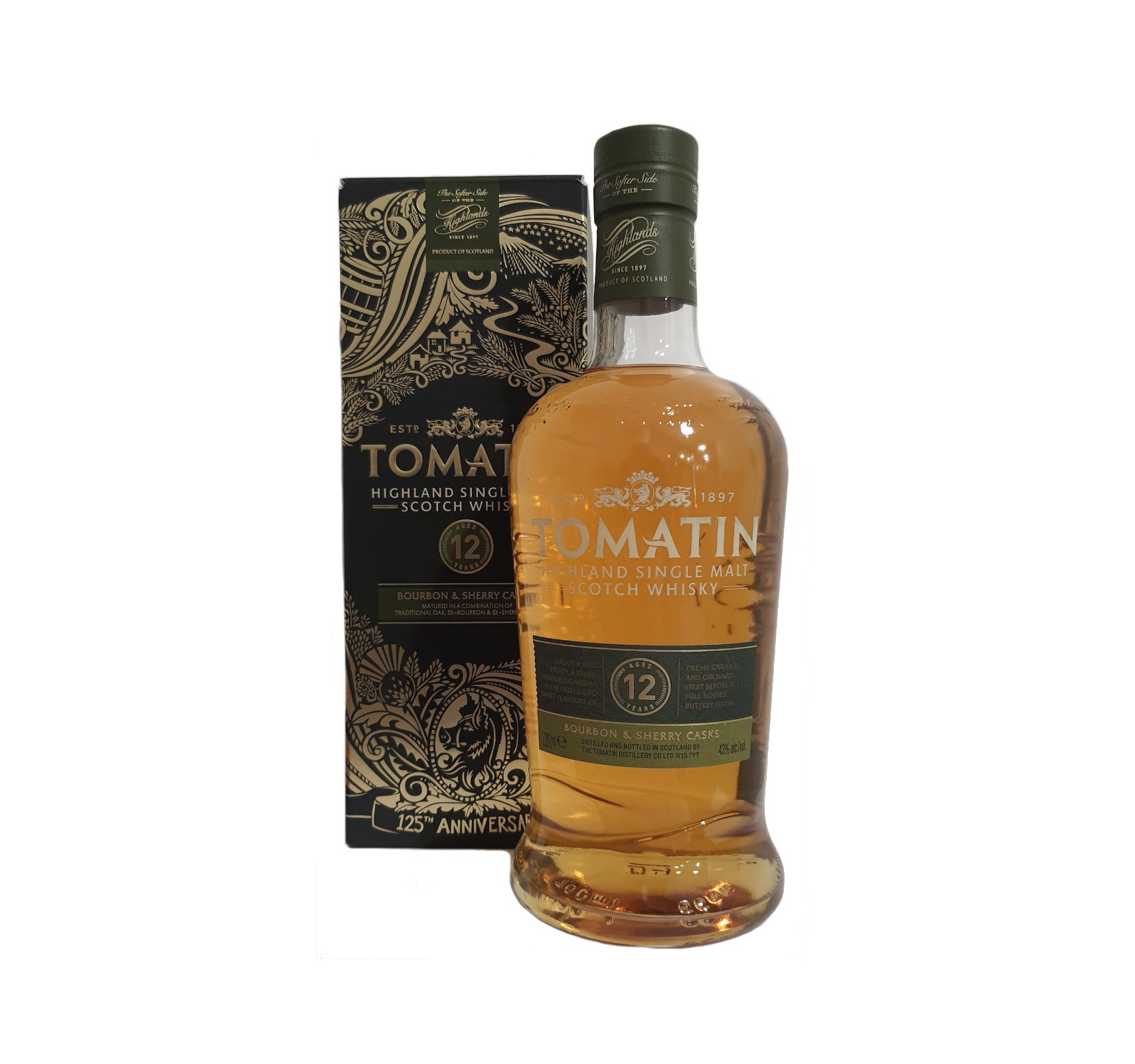 TOMATIN 12 ans 43% Bourbon & Sherry Casks Single Malt WHISKY (ÉCOSSE / Highland) 70cl