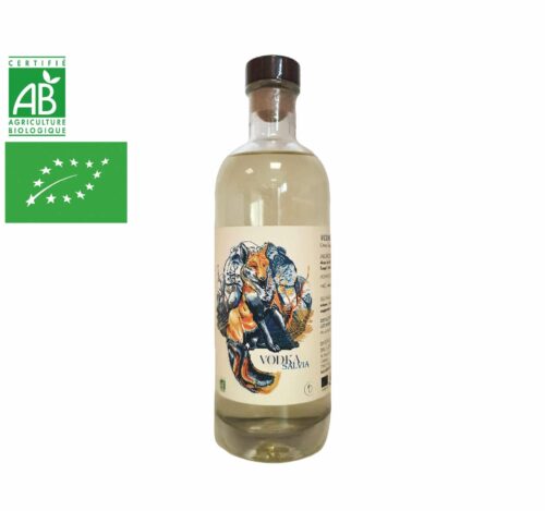 La Vodka Salvia est une vodka artisanale aromatisée. Elle est produite à partir d'un alcool de blé et de pomme de terre, zest de citron, sauge, miel, safran