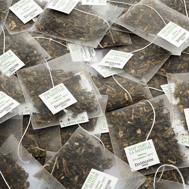 THÉ VERT À LA MENTHE AROMATISÉ (Thé vert) Boîte 25 Sachets – Image 2
