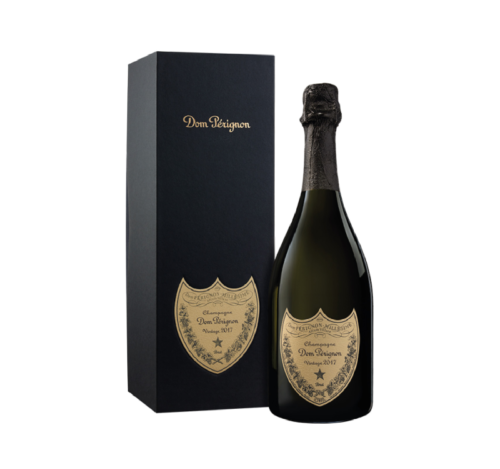 Dom Pérignon Vintage 2017 emblème champenois, il incarne le luxe à la française. Un champagne au nez délicat et à la bouche élégante.