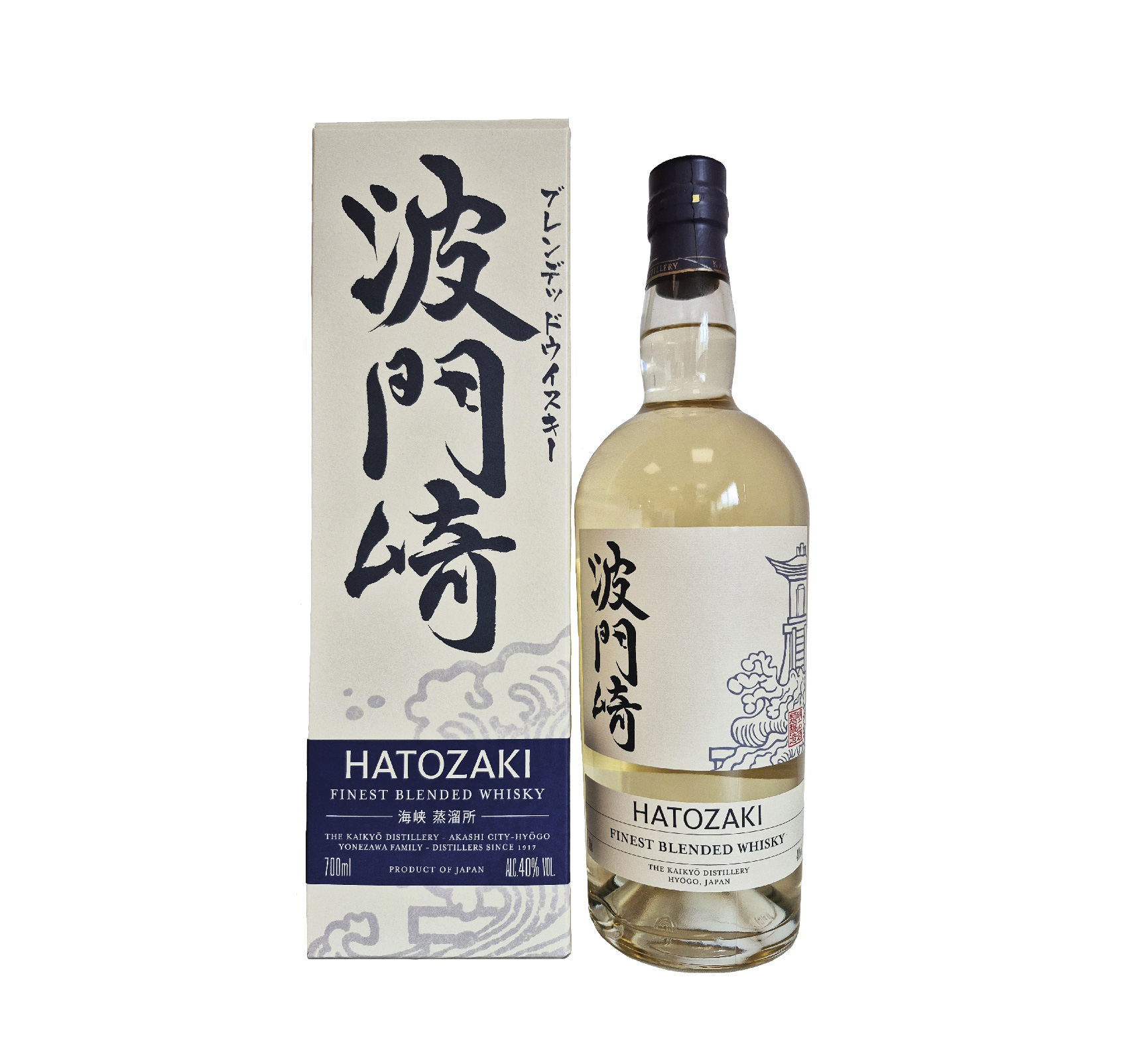 "Hatozaki" fait référence au plus ancien phare en pierre du Japon. Un whisky marqué par des notes céréalières. Il est doux et léger.