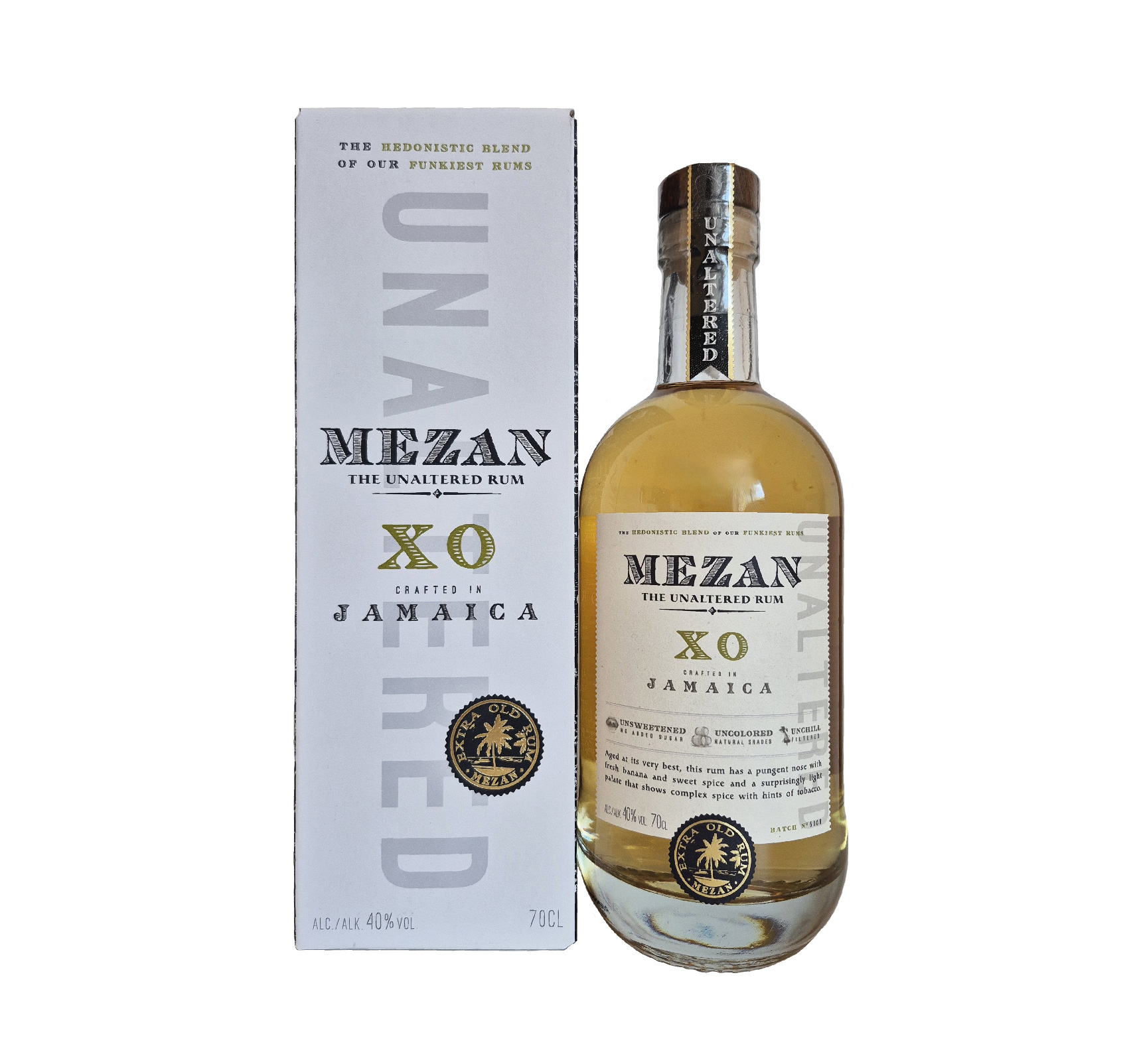 Mezan XO est un rhum jamaïcain issu d'une sélection de rhums vieillis entre 4 et 23 ans. C'est un vrai trésor pour les amateurs de rhum !