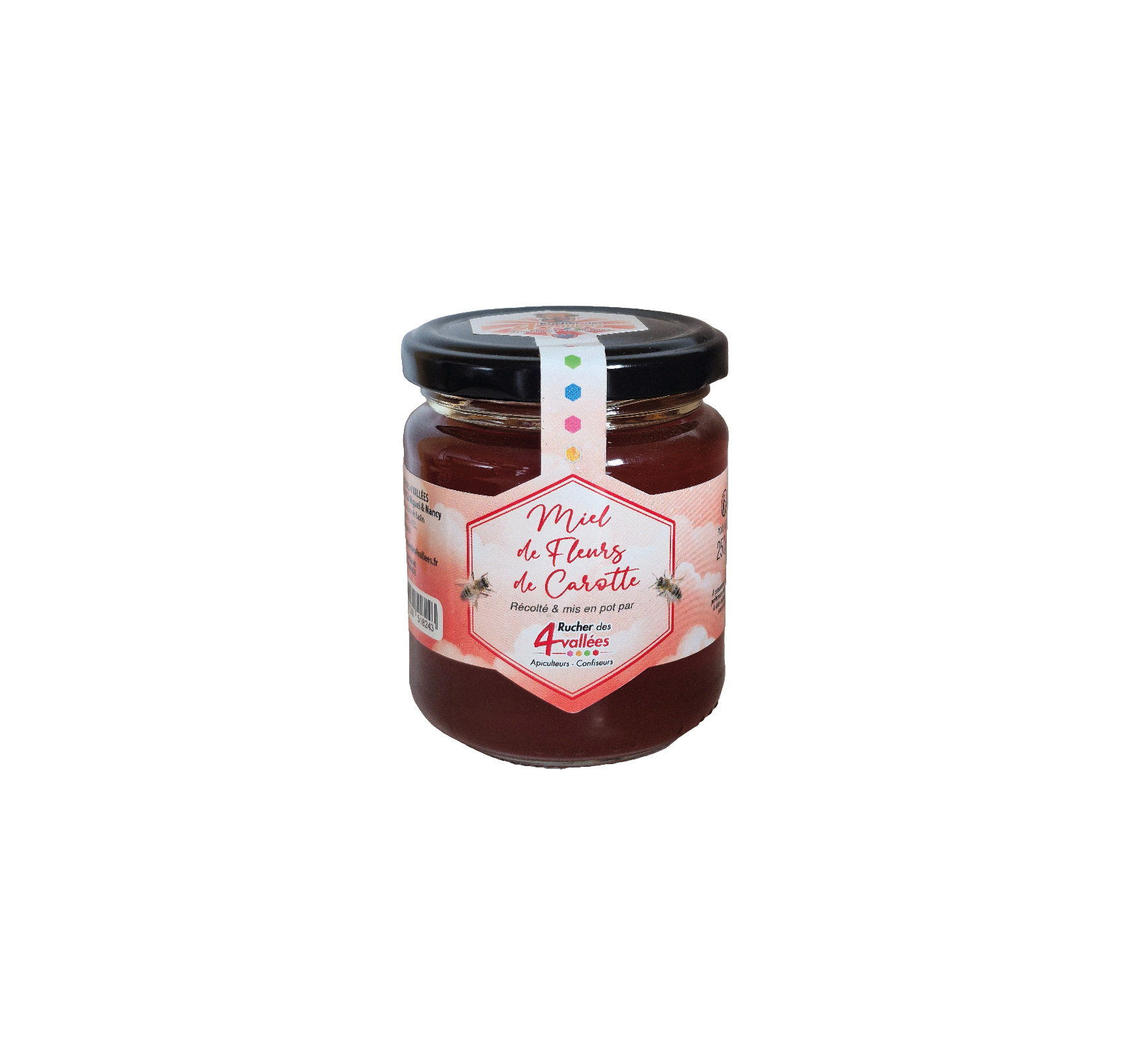 Miel rare et aromatique, le miel de fleurs de carotte offre des notes végétales et intenses. Idéal pour la cuisine et les amateurs de miels typés