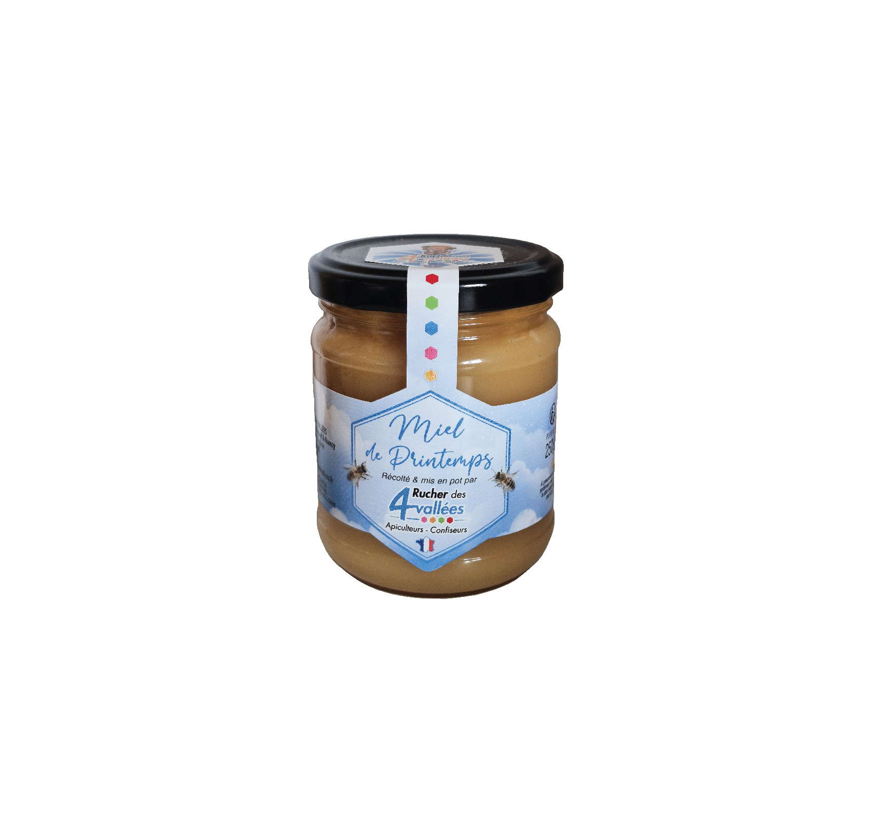 Miel de printemps doux et crémeux, aux arômes floraux et fruités. Un miel lumineux et polyvalent, idéal au quotidien pour sucrer naturellement vos recettes.
