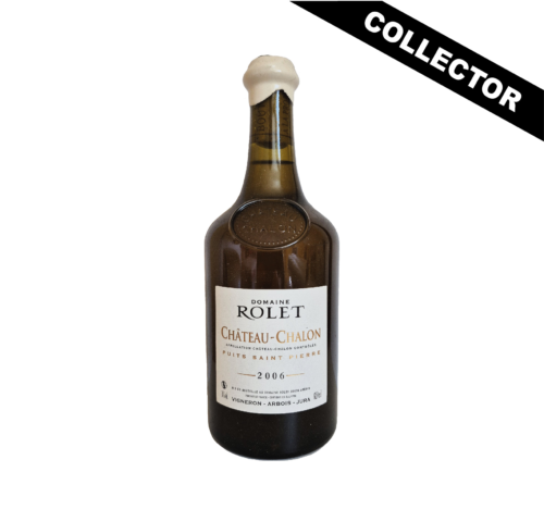 Le Château‑Chalon “Puits Saint‑Pierre” 2006 provient d’un secteur réputé pour sa puissance, sa minéralité et sa capacité de garde exceptionnelle.