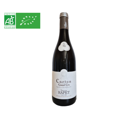 Corton Grand Cru Rouge du Domaine Rapet, un Pinot Noir puissant et raffiné, aux tanins nobles. Un grand vin de garde, racé et authentique.