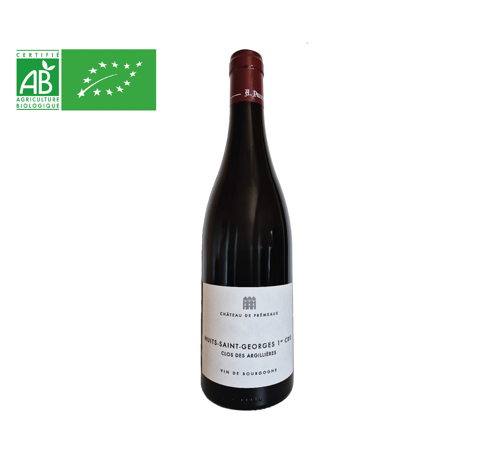Nuits Saint Georges 2023 1er Cru Clos des Argillières du Château de Prémeaux, un grand vin de terroir qui va enrober vos papilles dans un écrin de velours !