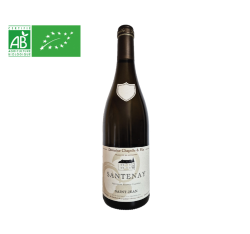 Chardonnay fin et lumineux, le Santenay Saint‑Jean offre un blanc bio alliant pureté de fruit et tension, idéal pour poissons fins et volailles.