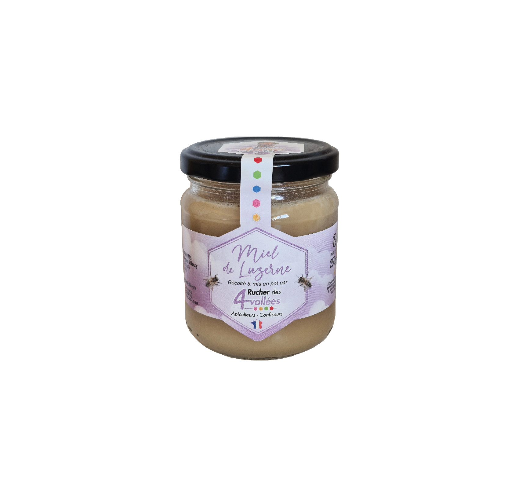 Miel de luzerne : clair et délicat, aux arômes floraux légers et à la texture fine. Doux et harmonieux, il est idéal pour sucrer naturellement au quotidien.