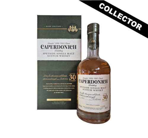 Découvrez Caperdonich 30 ans, un single malt rare issu d’une distillerie fermée. Un whisky non tourbé qui offre un style doux et harmonieux.